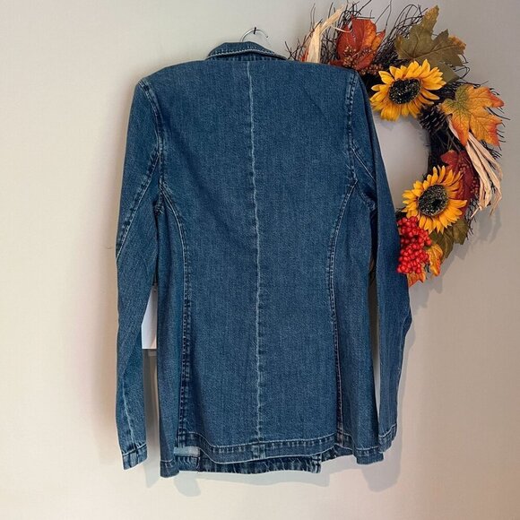 Boyish The Julian Blazer Xtra Small XS in LIKE CRAZY Cotton Denim Blue - Picture 5 of 9